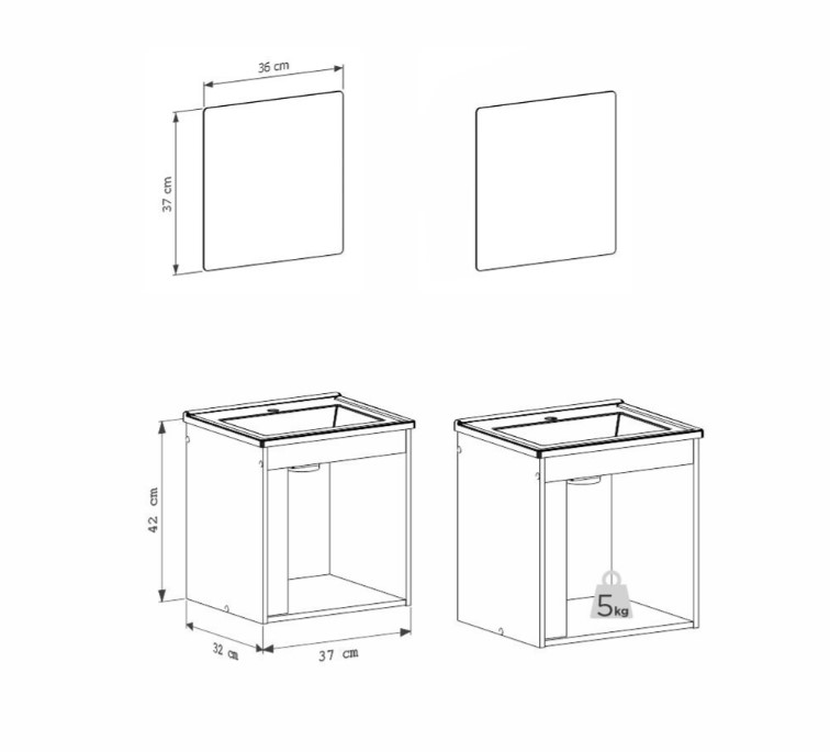 COZIMAX - KIT GABINETE �NIX 40CM BRANCO