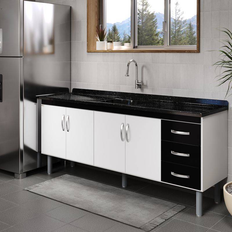 RORATO - GABINETE T�QUIO 2,00MT PRETO 