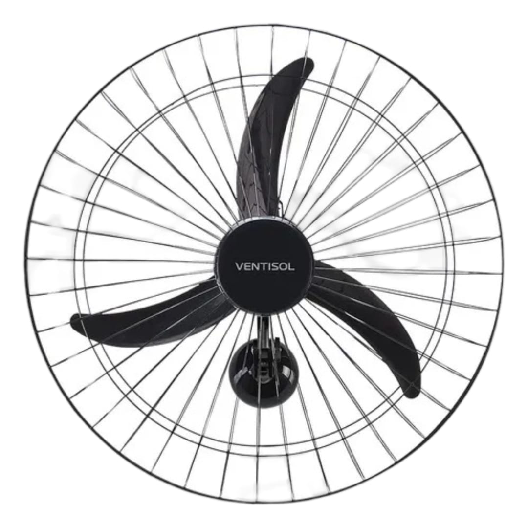 VENTISOL - VENTILADOR DE PAREDE OSCILANTE 60CM PRETO PREMIUM