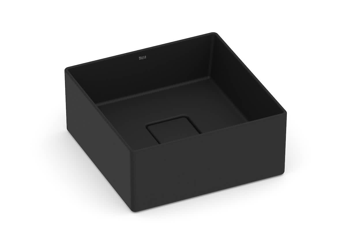 ROCA - CUBA DE APOIO QUADRADA TERRA 30 X 30 MATTE BLACK