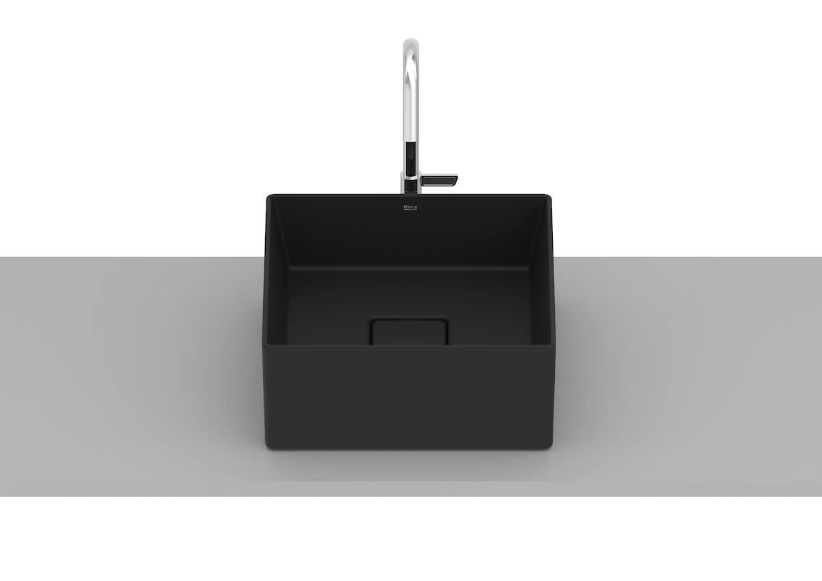 ROCA - CUBA DE APOIO QUADRADA TERRA 30 X 30 MATTE BLACK