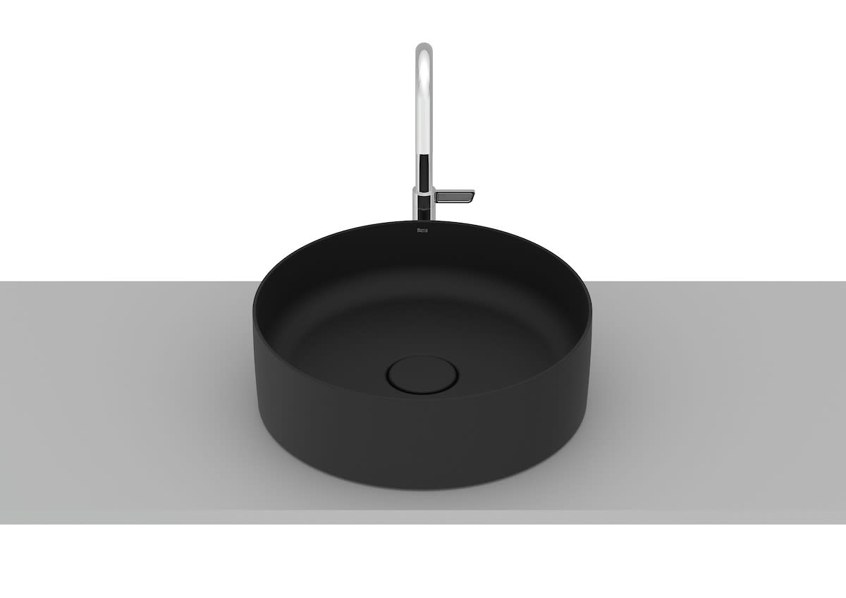 ROCA - CUBA DE APOIO REDONDA TERRA 39 X 39 MATTE BLACK