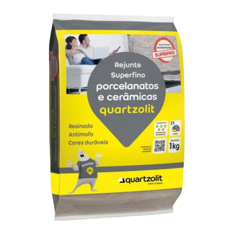 QUARTZOLIT REJUNTE PORCELANATO 1KG CINZA RTICO