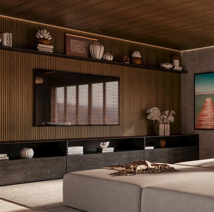 MEU RODAP� - PAINEL RIPADO EVA AUTOCOLANTE MADETO NOGUEIRA NATURAL 10CM X 1CM X 10MT