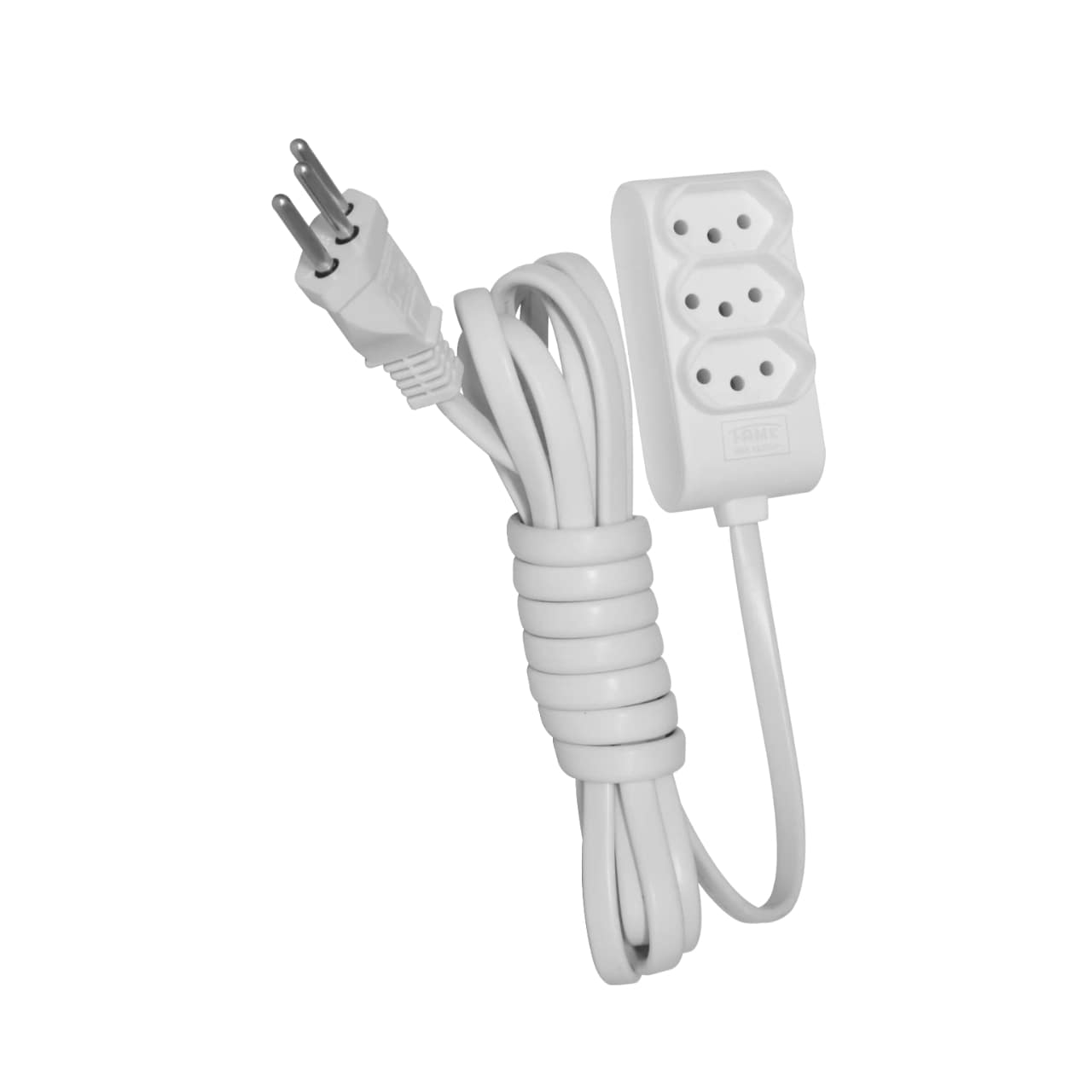 FAME - EXTENS�O BRANCA C/ 3 TOMADAS 10A COM 10MT