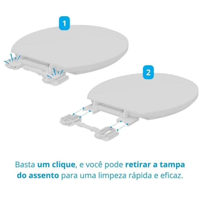 ASTRA - ASSENTO SANIT�RIO SOFT CLOSE CLICK ALMOFADADO BRANCO