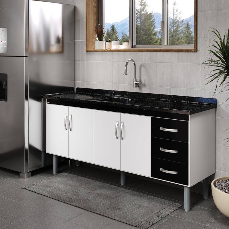 RORATO - GABINETE T�QUIO 1,80MT PRETO